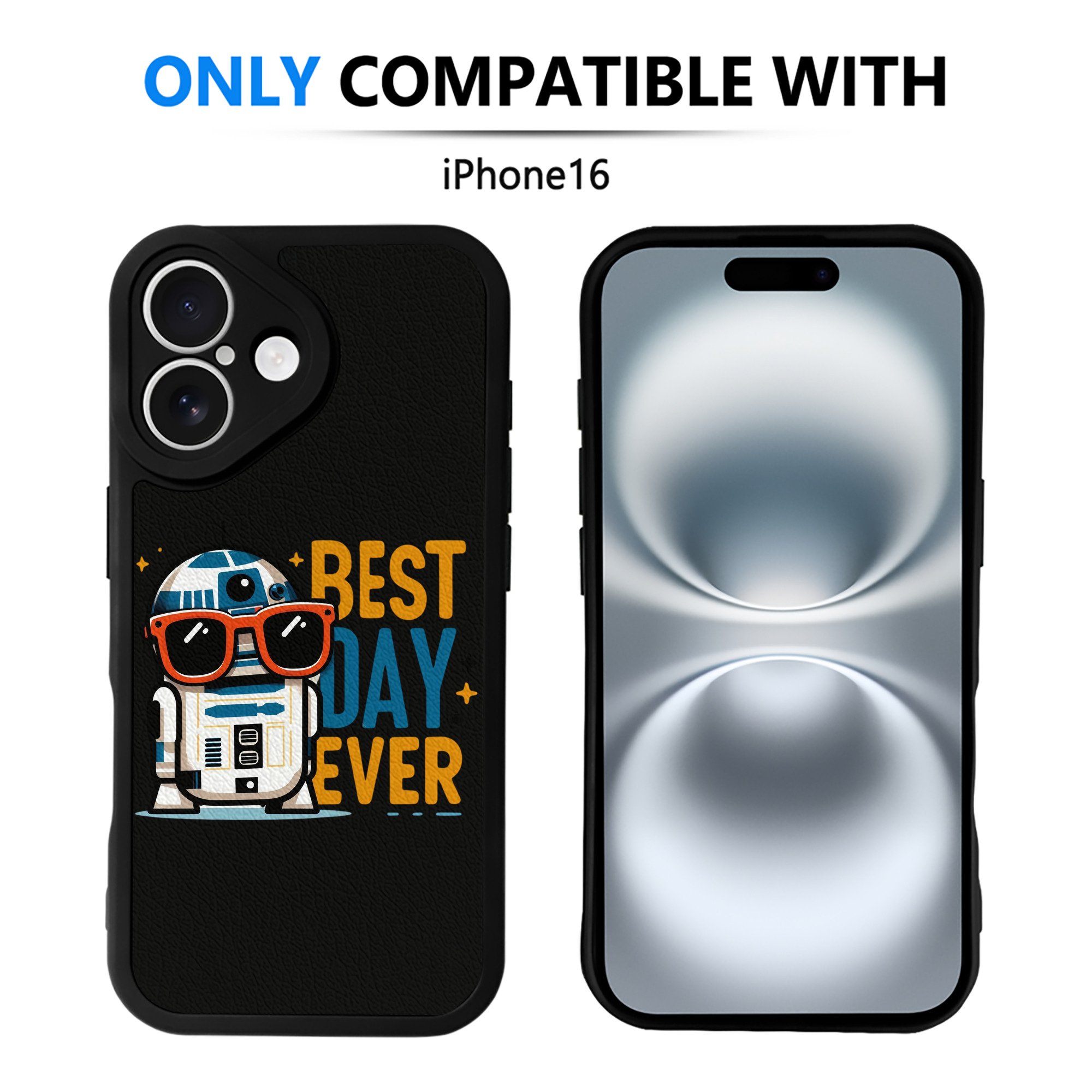 （画像用） スター・ウォーズ Star Wars 【iPhone 16シリーズ対応】シリコンスマホケース（レザー調） 材質：シリコン